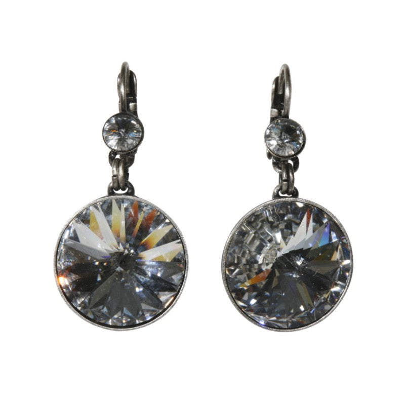 Konplott Ohrringe EuroWire Ohrhänger Rivoli hängender weißer Kristall