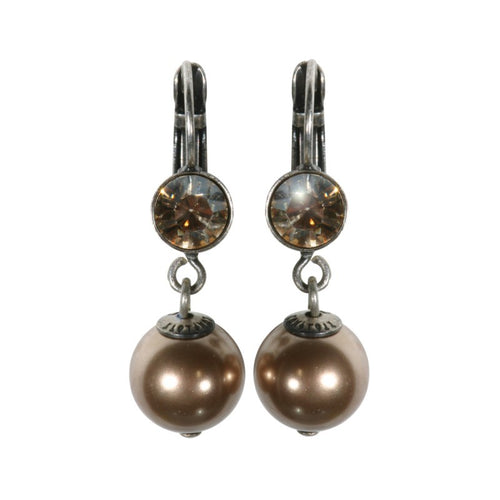 Konplott Ohrringe EuroWire Ohrhänger Pearl Shadow hängend beige