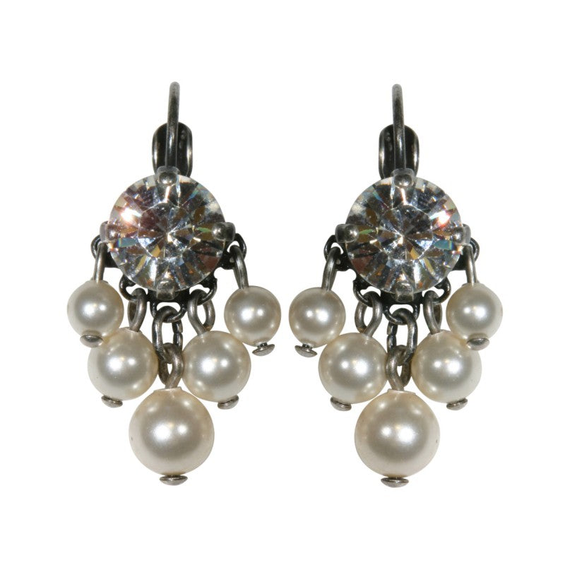 Konplott Ohrringe EuroWire Ohrhänger Pearl Shadow hängend weiß