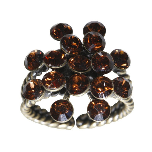 Konplott Ring Magic Fireball braun Rauchiges topaz