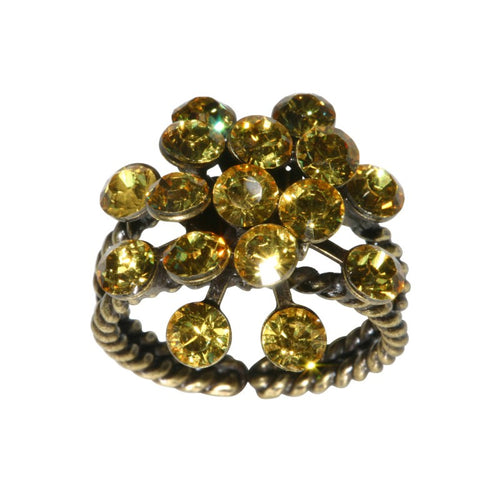 Konplott Ring Magic Fireball gelb Hell-topaz