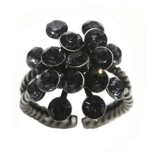 Laden Sie das Bild in den Galerie-Viewer, Konplott Ring Magic Fireball grau Kristall Silber Nacht