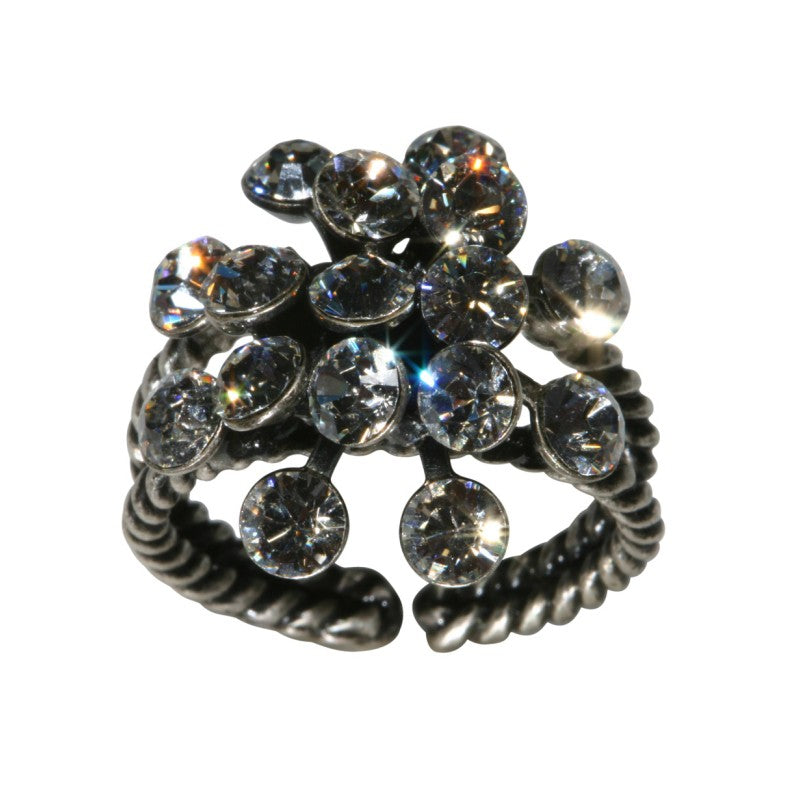 Konplott Ring Magic Fireball weiß Kristall