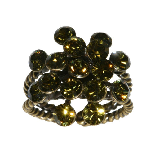 Konplott Ring Magic Fireball grün Khaki