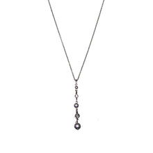 Laden Sie das Bild in den Galerie-Viewer, Konplott Halskette Collier Pearl Shadow grau Schwarzer Diamant
