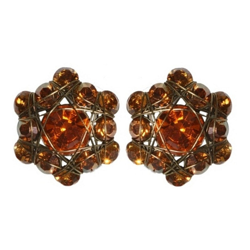 Konplott Ohrringe Ohrstecker Bended Lights orange / gelb