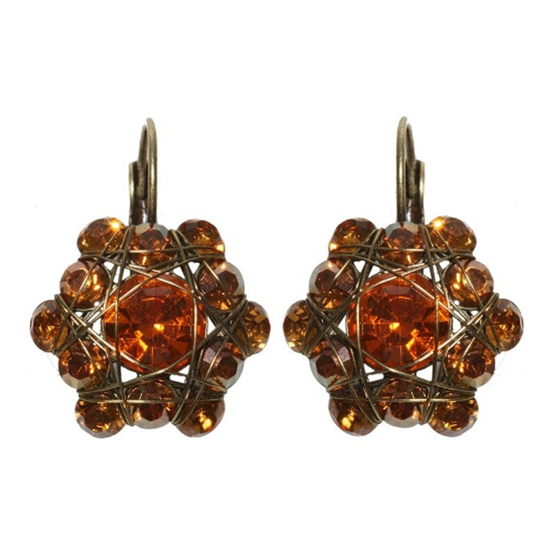 Konplott Ohrringe EuroWire Ohrhänger Bended Lights orange / gelb