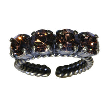 Laden Sie das Bild in den Galerie-Viewer, Konplott Ring Colour Snake beige Hell-Rauchiges Topaz SS 29