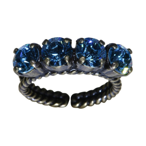 Konplott Ring Colour Snake hellblau Aquamarin SS 29
