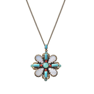 Konplott Halskette Collier Yoga Californica multi light Blume