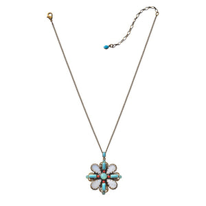 Konplott Halskette Collier Yoga Californica multi light Blume