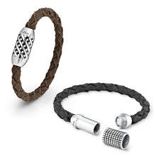 Laden Sie das Bild in den Galerie-Viewer, s.Oliver Jewel Herren Armband Leder Edelstahl SO793/1 - 418072