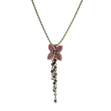 Laden Sie das Bild in den Galerie-Viewer, Konplott Halskette Collier Brit Chic Blume rot / blau
