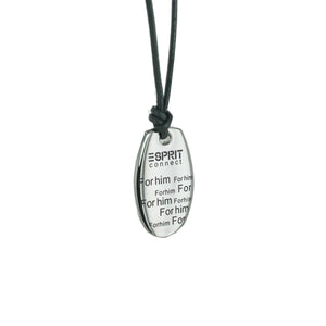 Esprit Unisex Kette Edelstahl Leder grau Forhim - Forher ESNL001