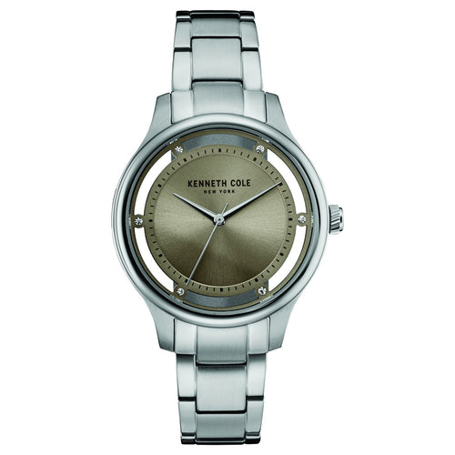 Kenneth Cole New York Damen-Armbanduhr Analog Quarz Edelstahl 10030795