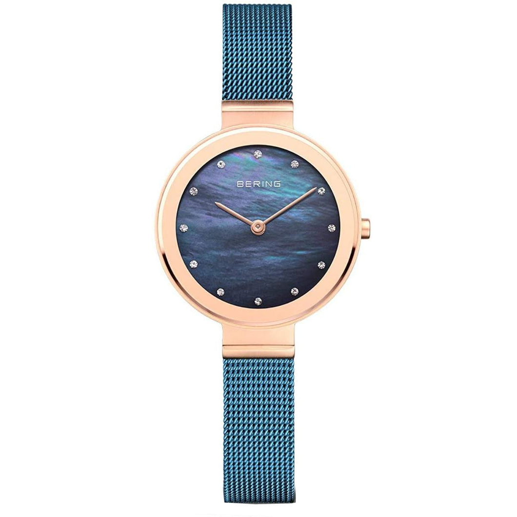 Bering Damen Uhr Armbanduhr Slim Classic - 10128-368 Meshband