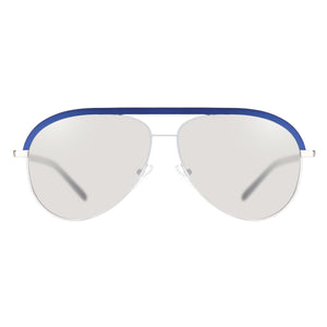 Liebeskind Berlin Unisex Sonnenbrille 10258-00420 BLAU MATT/ SILBER