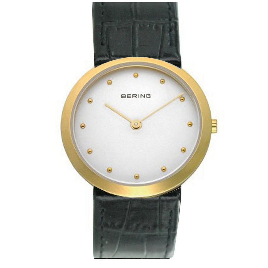 Bering Damen Uhr Armbanduhr Slim Classic - 10331-524-kroko-sw Leder