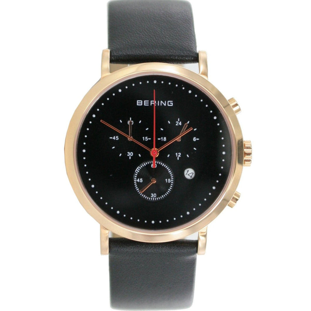 Bering Herren Uhr Armbanduhr Slim Classic Chronograph - 10540-462 Leder