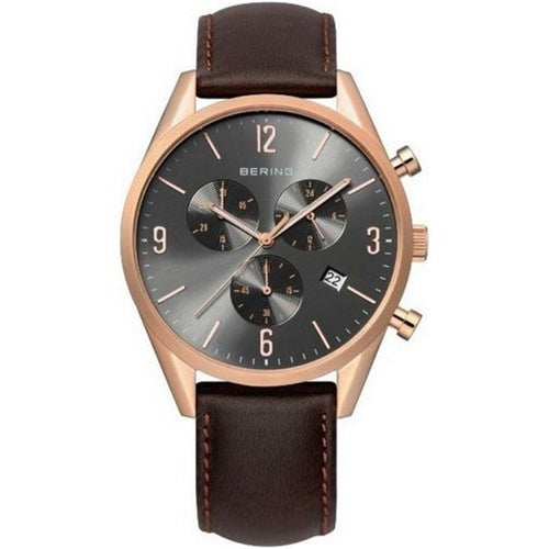 Bering Herren Uhr Armbanduhr Chronograph - 10542-562-1 Leder