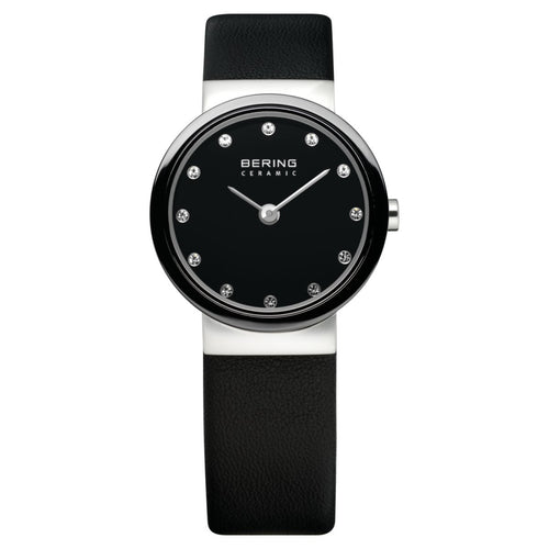 Bering Damen Uhr Armbanduhr Slim Ceramic - 10725-442 Leder