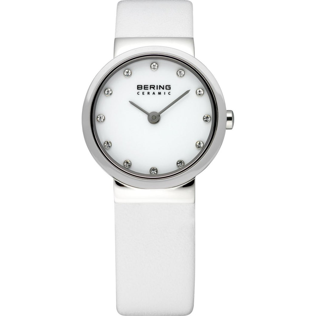 Bering Damen Uhr Armbanduhr Slim Ceramic - 10725-854-1 Leder