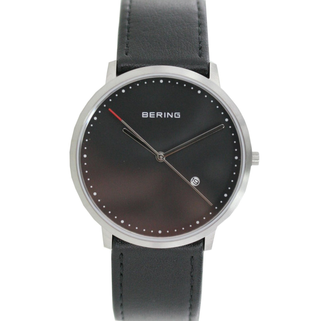 Bering Herren Uhr Armbanduhr Slim Classic - 11139-402-1 Leder