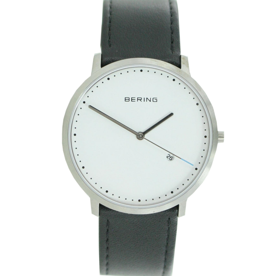 Bering Herren Uhr Armbanduhr Slim Classic - 11139-404-1 Leder