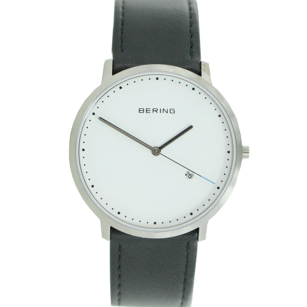 Bering Herren Uhr Armbanduhr Slim Classic - 11139-404 Leder