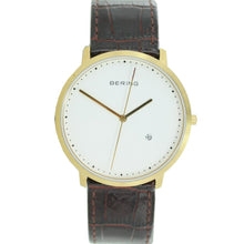 Laden Sie das Bild in den Galerie-Viewer, Bering Herren Uhr Armbanduhr Slim Classic - 11139-534 Leder kroko