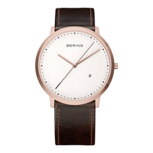 Laden Sie das Bild in den Galerie-Viewer, Bering Herren Uhr Armbanduhr Slim Classic - 11139-564 Leder