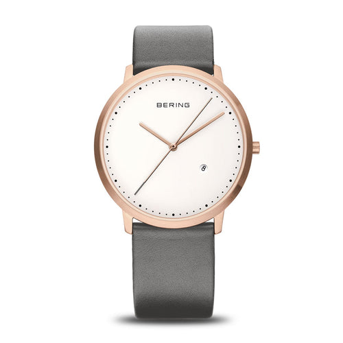 Bering Herren Uhr Armbanduhr Slim Classic - 11139-664 Leder