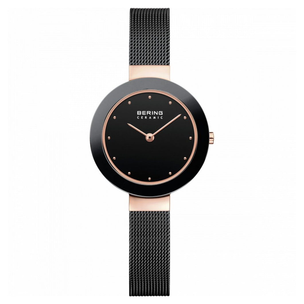 Bering Damen Uhr Armbanduhr Slim Ceramic - 11429-166 Meshband