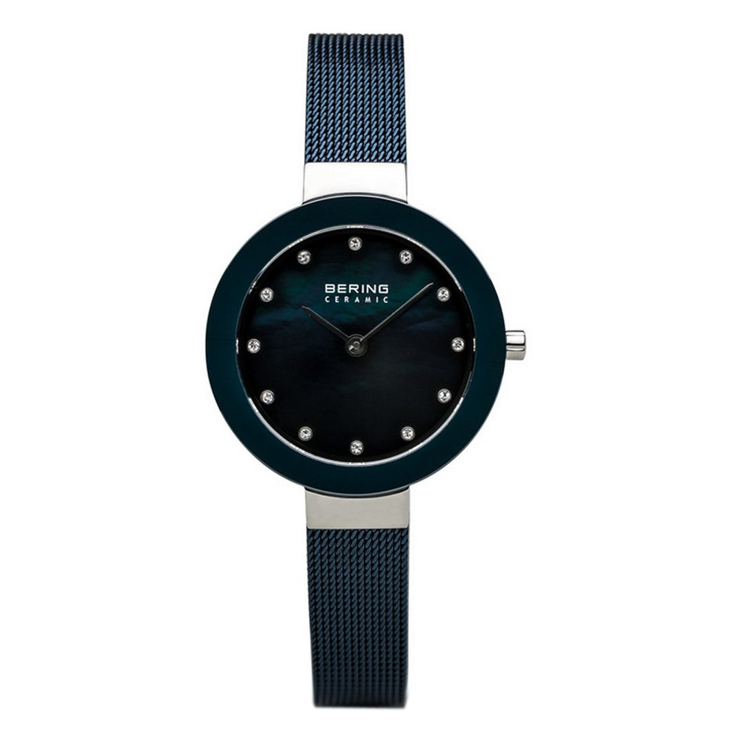 Bering Damen Uhr Armbanduhr Slim Ceramic - 11429-387-1 Meshband