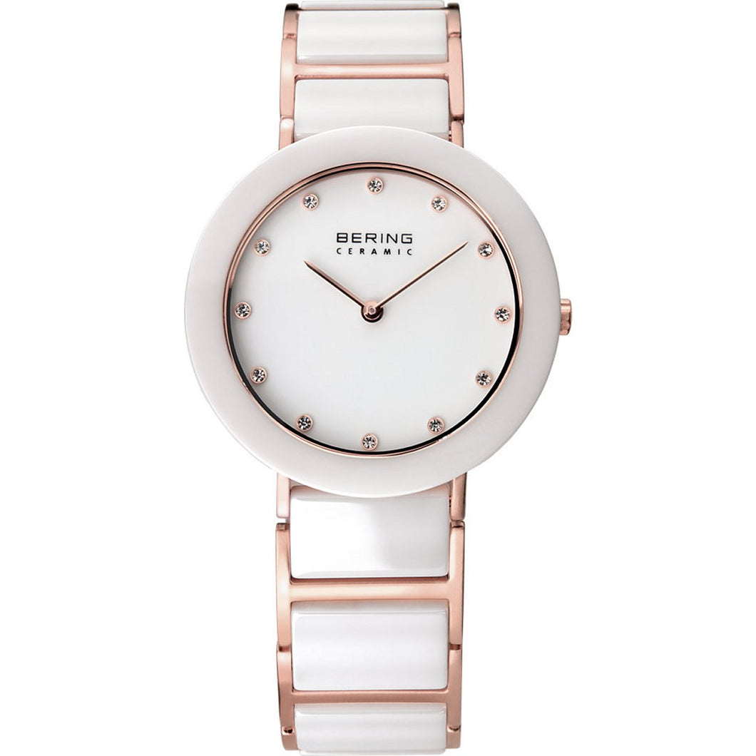 Bering Damen Uhr Armbanduhr Slim Ceramic - 11429-766-1 Edelstahl