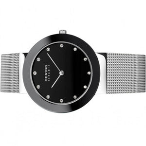 Bering Damen Uhr Armbanduhr Slim Ceramic - 11435-002 Meshband