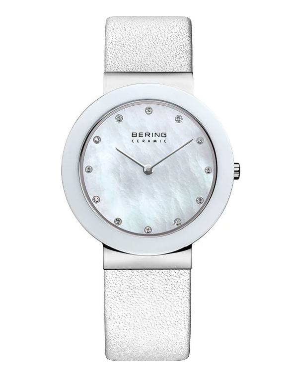 Bering Damen Uhr Armbanduhr Slim Ceramic - 11435-604 Leder