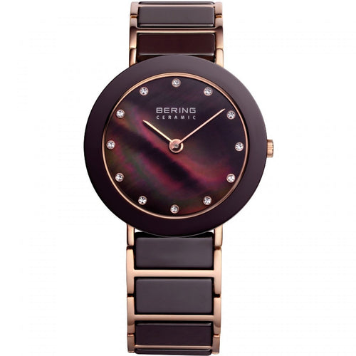 Bering Damen Uhr Armbanduhr Slim Ceramic - 11435-765-1-k