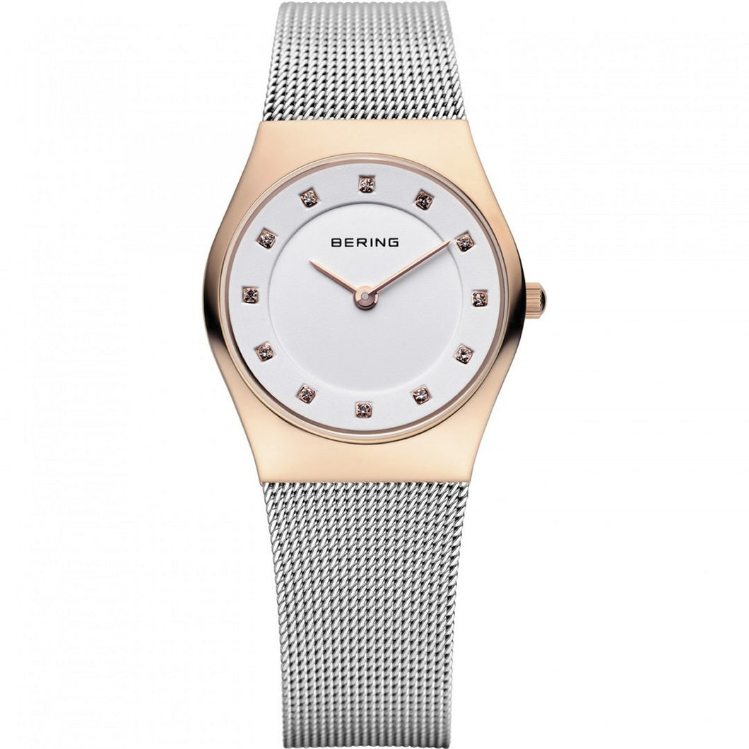 Bering Damen Uhr Armbanduhr Slim Classic - 11927-064-1 Meshband