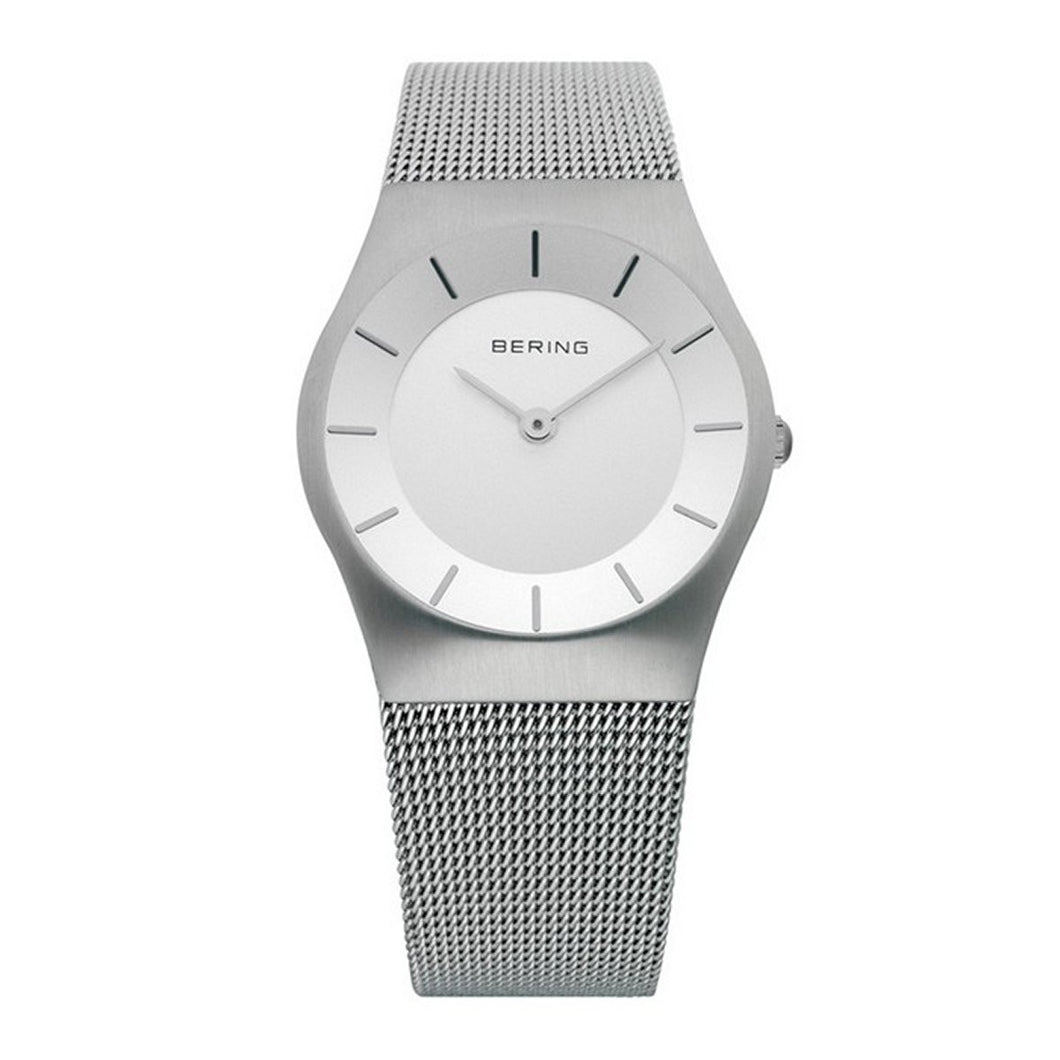 Bering Damen Uhr Armbanduhr Slim Classic - 11930-001-1 Meshband
