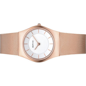 Bering Damen Uhr Armbanduhr Slim Classic - 11930-366 Meshband