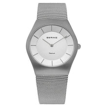 Laden Sie das Bild in den Galerie-Viewer, Bering Unisex Uhr Armbanduhr Titan Slim Classic - 11935-000 Meshband