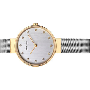 Bering Damen Uhr Armbanduhr Slim Classic - 12034-010 Meshband