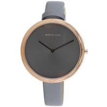 Laden Sie das Bild in den Galerie-Viewer, Bering Damen Uhr Armbanduhr Slim Classic - 12240-667-1 grau Leder