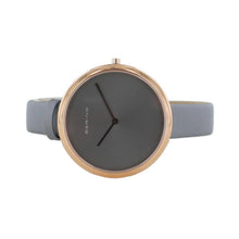 Laden Sie das Bild in den Galerie-Viewer, Bering Damen Uhr Armbanduhr Slim Classic - 12240-667-1 grau Leder
