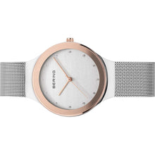 Laden Sie das Bild in den Galerie-Viewer, Bering Damen Uhr Armbanduhr Slim Ceramic - 12934-060 Meshband