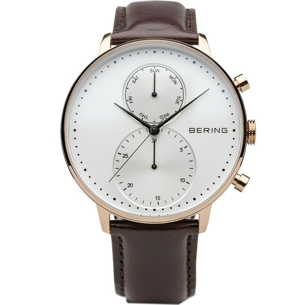 Bering Herren Uhr Armbanduhr Mulifunktion - 13242-564-1 Leder