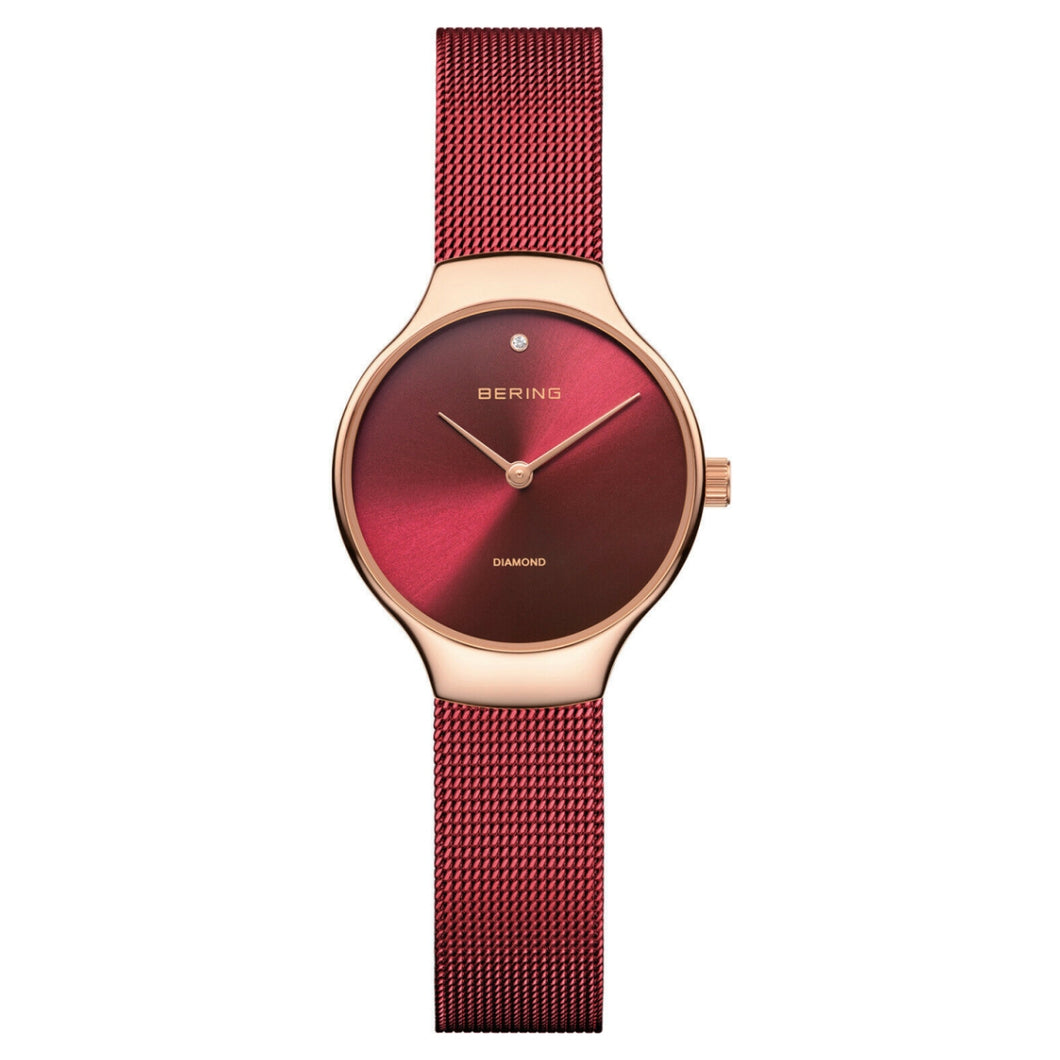 Bering Damen Uhr Armbanduhr Charity Collection - 13326-Charity-1 Meshband