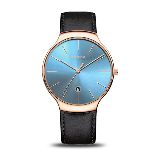 Bering Damen Uhr Armbanduhr Slim Classic - 13338-468 Leder