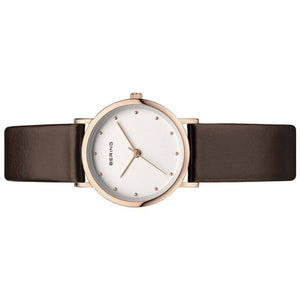 Bering Damen Uhr Armbanduhr Slim Classic - 13426-564-1 Leder